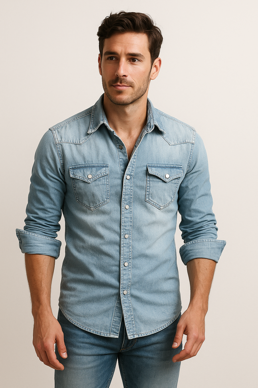 Cedric | Men's Denim Shirt | Casual Style | Timeless Appeal 0