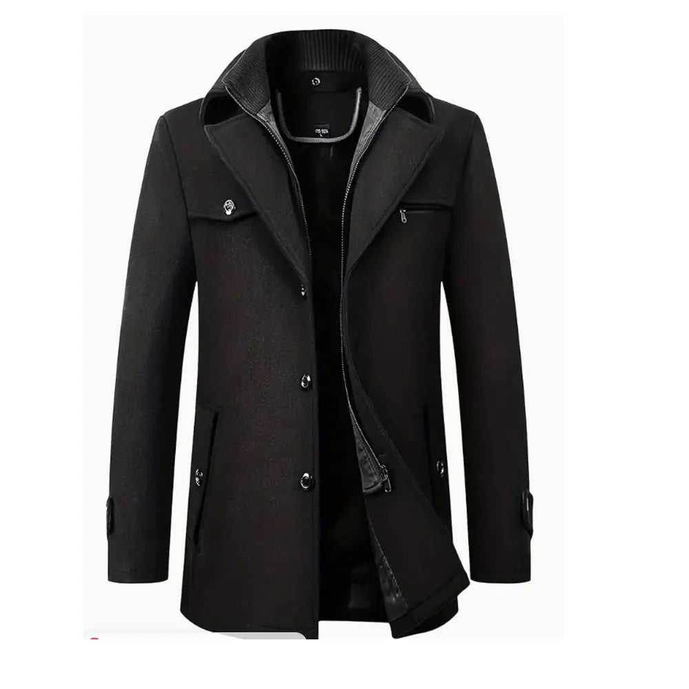 Elias | Men's Wool Coat | Long Wool Coat | Wool Trench Coat 4