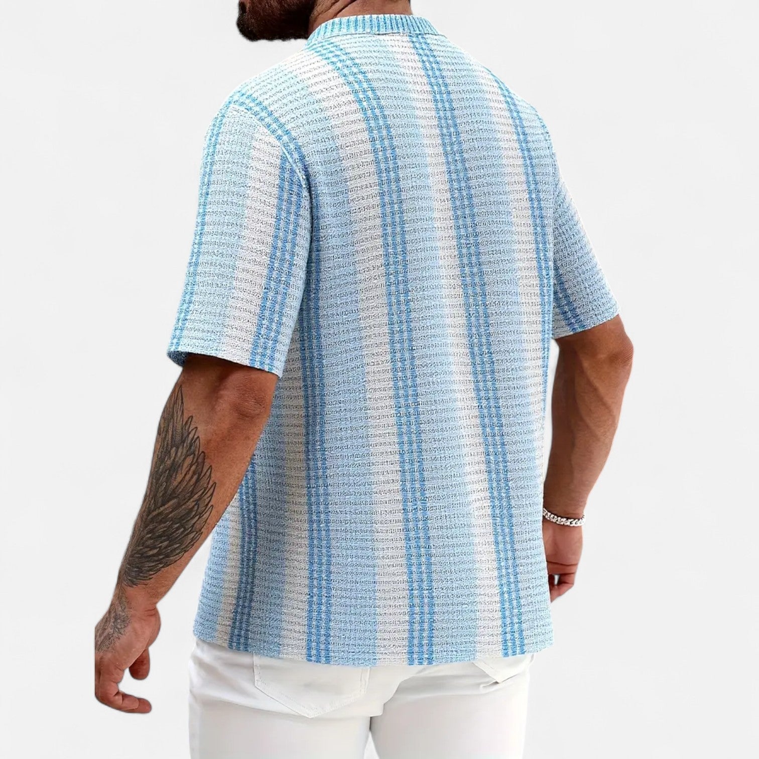 Ethan | Breathable Button-Up Shirt | Lightweight Blend Shirt | Striped Design Shirt 2