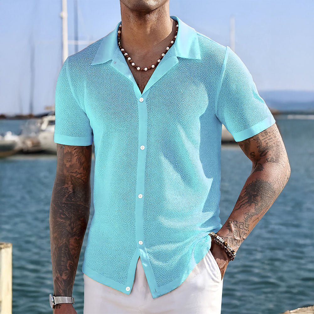 Ethan | Breathable Knit Shirt | Mesh Body | Easy Care 0