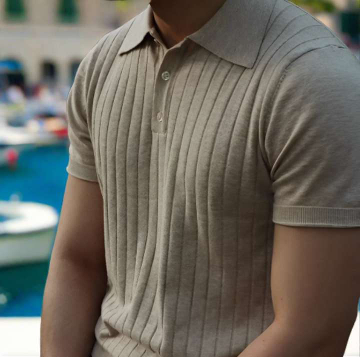 Ethan | Breathable Polo Shirt | Striped Design | Durable Fabric Blend 1