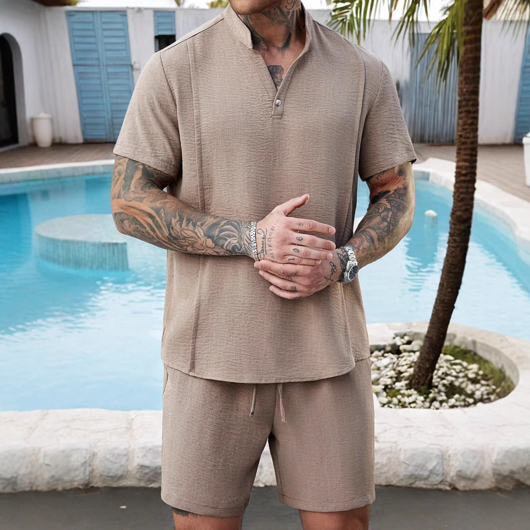 Ethan | Breathable Shirt Set | Comfortable Shorts Set | Relaxed Fit Apparel 0