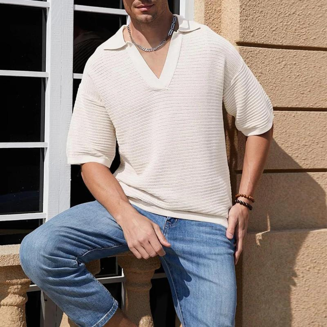 Ethan | Breathable T-shirt | V-neck Style | Gentle Stretch Fit 3