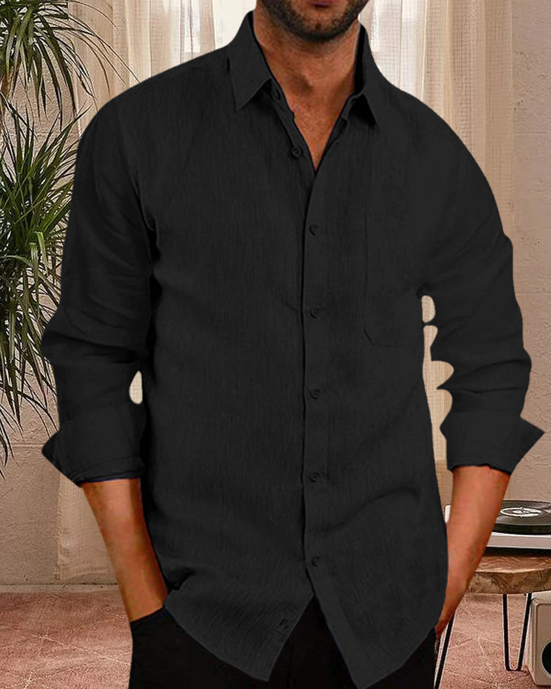 Ethan | Button Front Shirt | Curved Hem Design | Easy Layering Essential 5