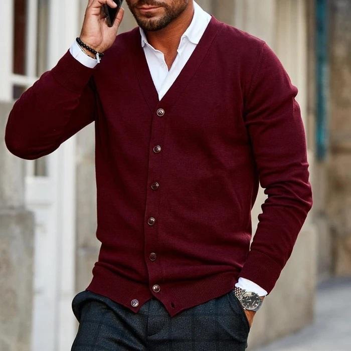Ethan | Casual Cardigan | V-Neck Design | Stylish Men's Wear 0