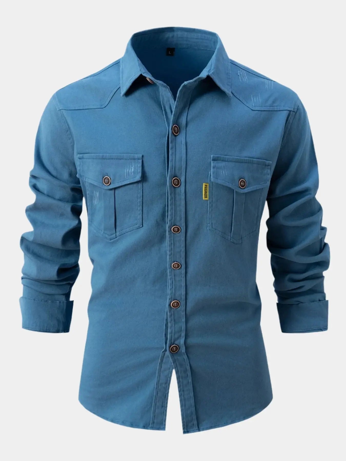 Ethan | Denim Shirt | Button-Up Style | Roll Sleeve Design 4