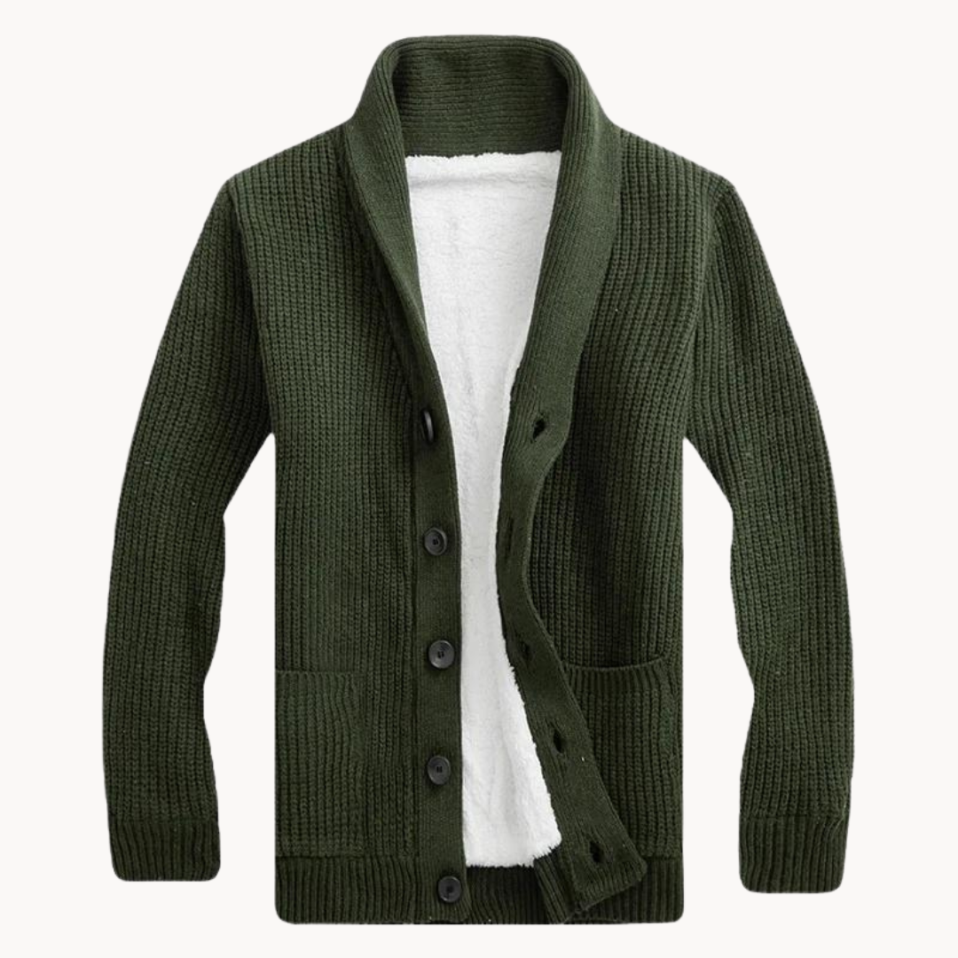 Ethan | Fleece Cardigan | Shawl Collar Sweater | Men's Cardigan 0
