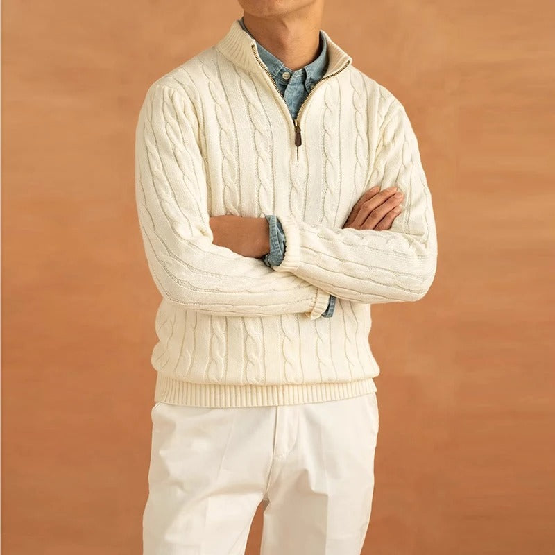 Ethan | Half Zip Sweater | Jacquard Knit | Winter Style 1