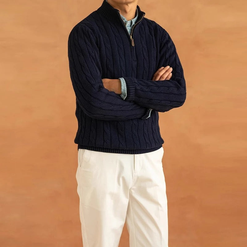 Ethan | Half Zip Sweater | Jacquard Knit | Winter Style 4
