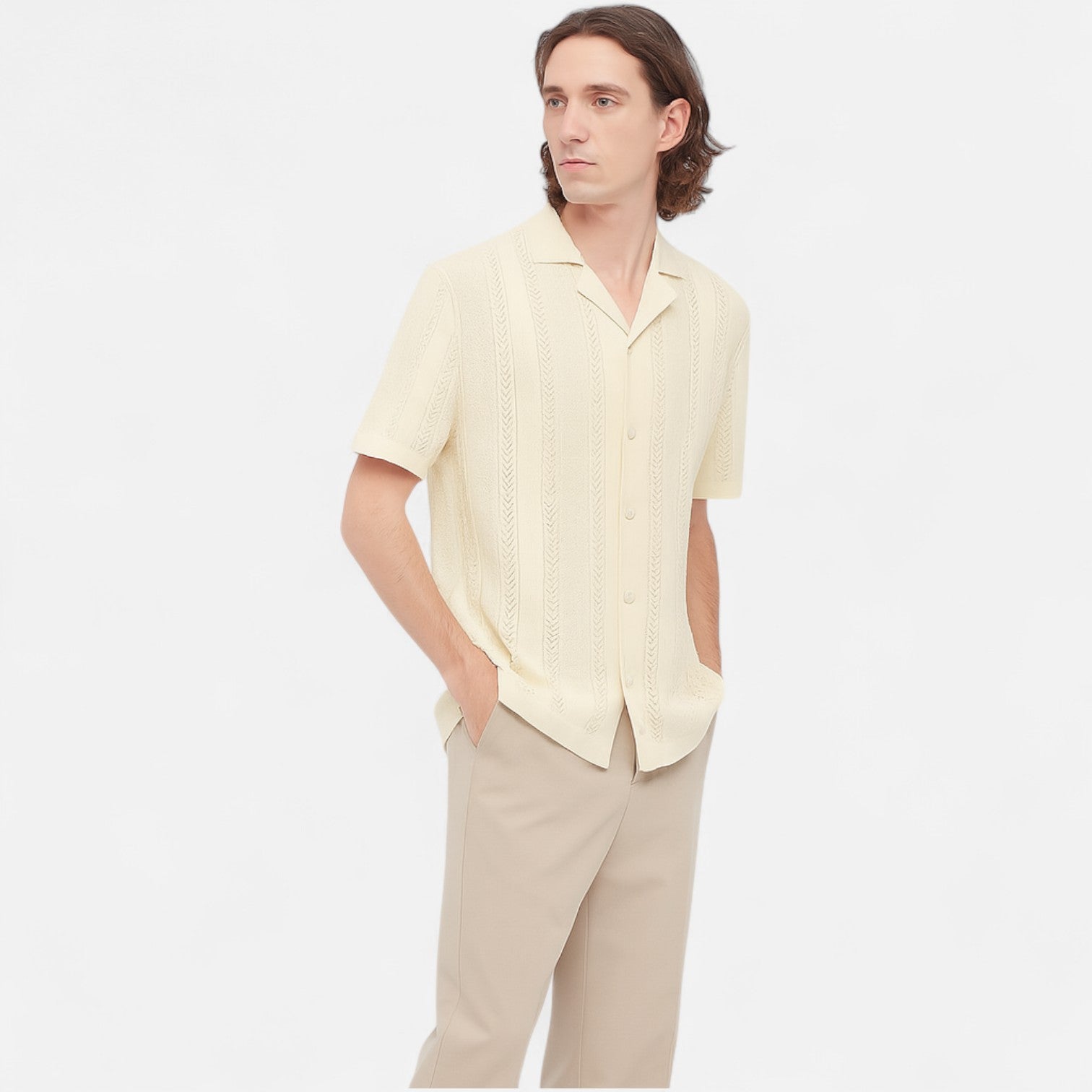 Ethan | Knit Shirt | Patchwork Design | Shape Retention 5