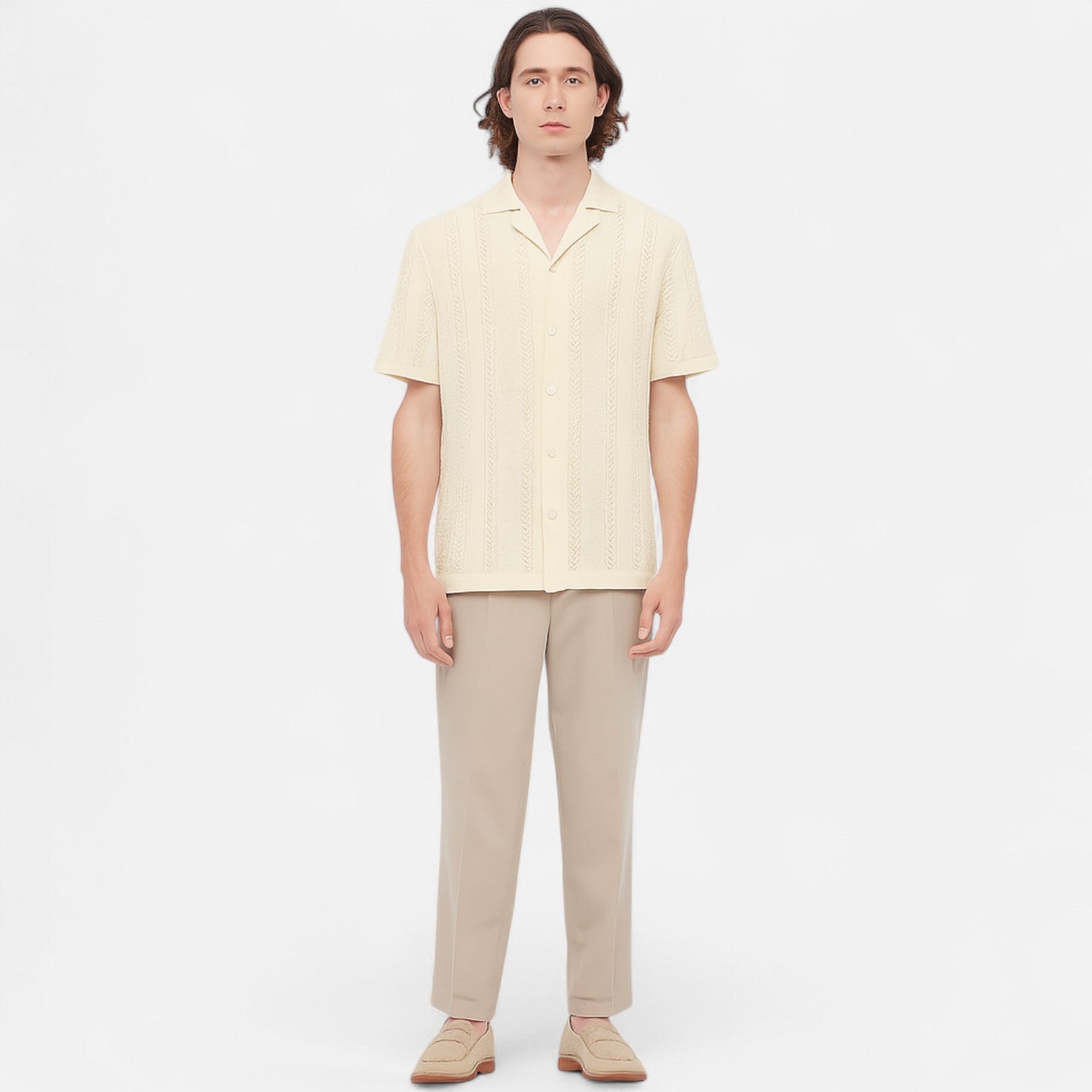 Ethan | Knit Shirt | Patchwork Design | Shape Retention 6