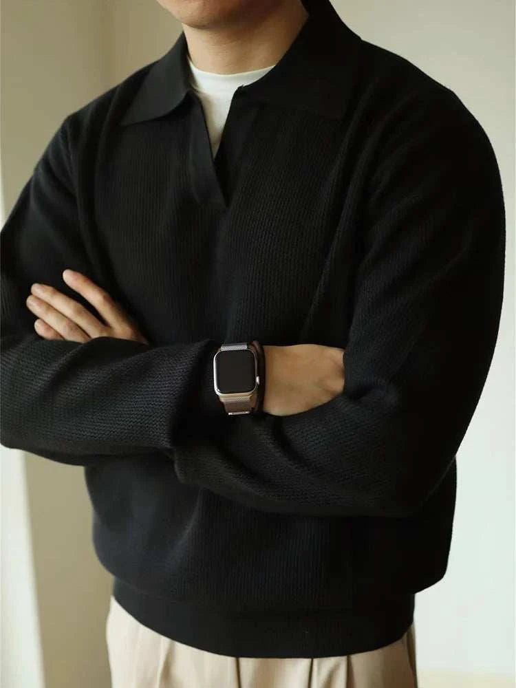 Ethan | Knit Sweater | Folded Collar | Stylish Comfort 5