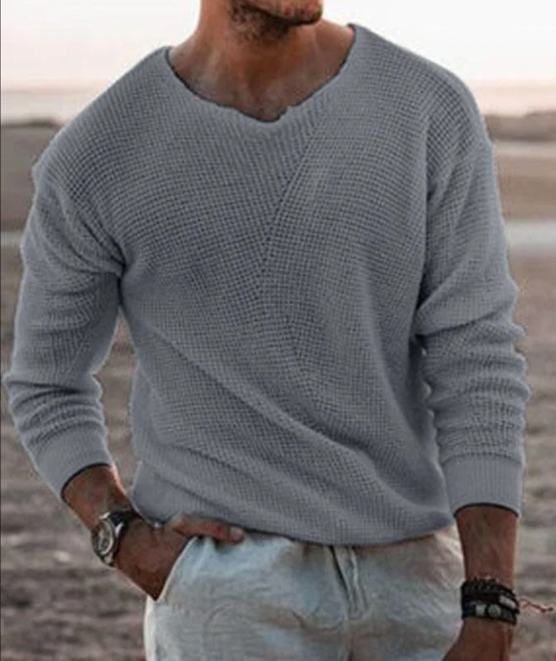 Ethan | Knitted Sweater | V-Neck Sweater | Breathable Sweater 3