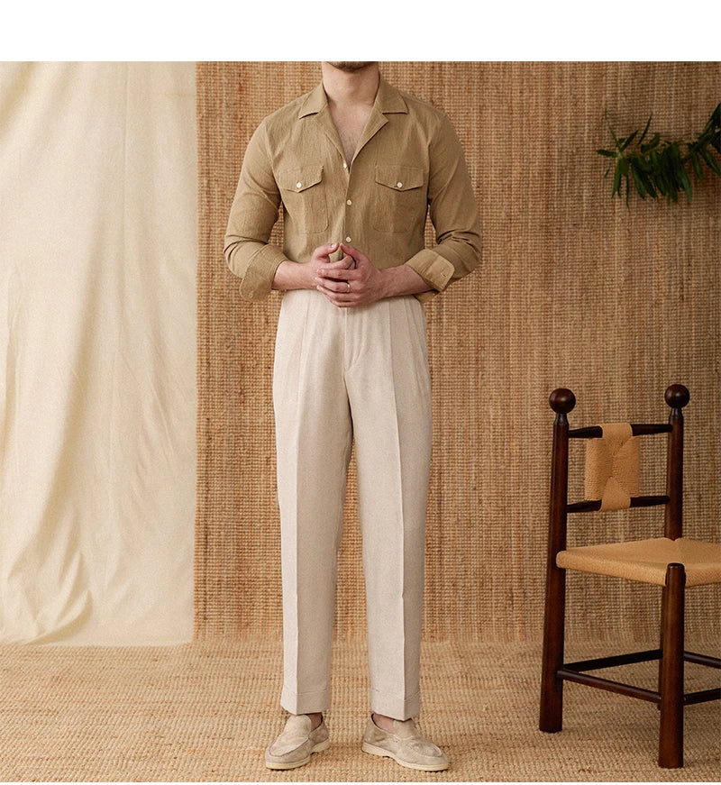 Ethan | Long Sleeve Shirt | Structured Front | Chest Pocket Storage 5