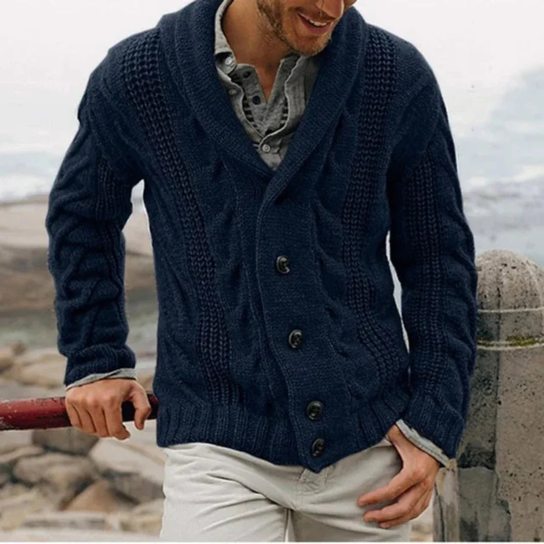 Ethan | Men's Cardigan | Mens Black Cardigan | Stylish Winter Essential 0