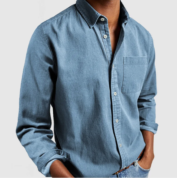 Ethan | Men's Shirt | Casual Denim Style | Soft Cotton Blend 7