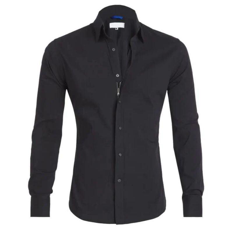 Ethan | Men's Shirt | Zip Front Shirt | Wrinkle-Resistant Blend 0