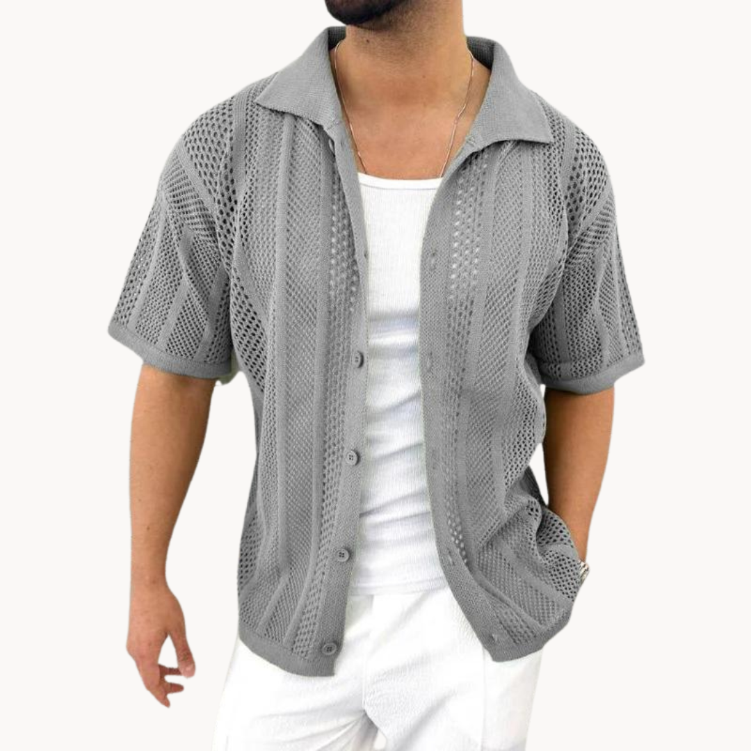Ethan | Men's Shirts | Breathable Short Sleeve | Crochet Design 2