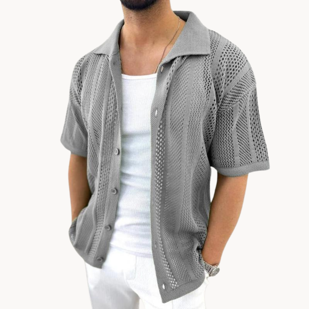 Ethan | Men's Shirts | Breathable Short Sleeve | Crochet Design 5