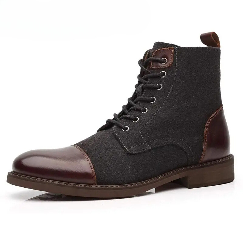 Ethan | Men's Shoes | Mens Boots | Comfortable Leather and Fabric Design 1