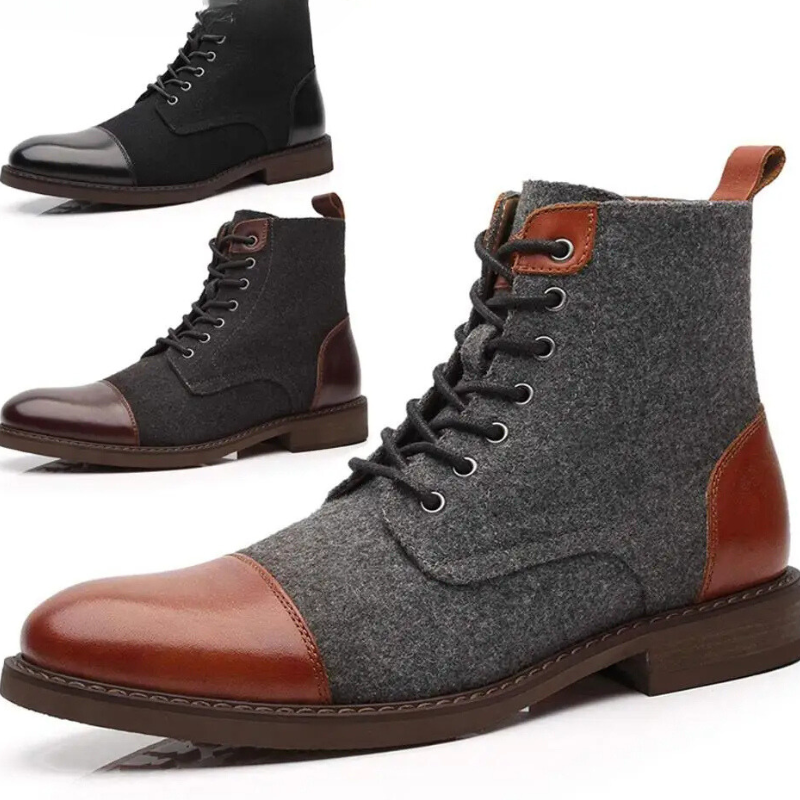 Ethan | Men's Shoes | Mens Boots | Comfortable Leather and Fabric Design 4