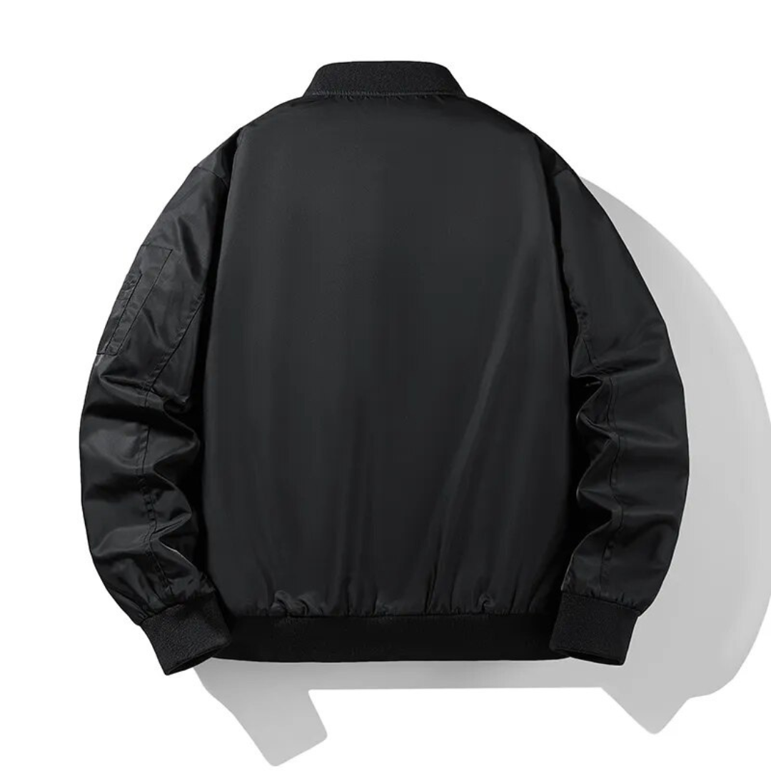 Ethan | Mens Bomber Jacket | Black Bomber Jacket | Stylish Bomber 2