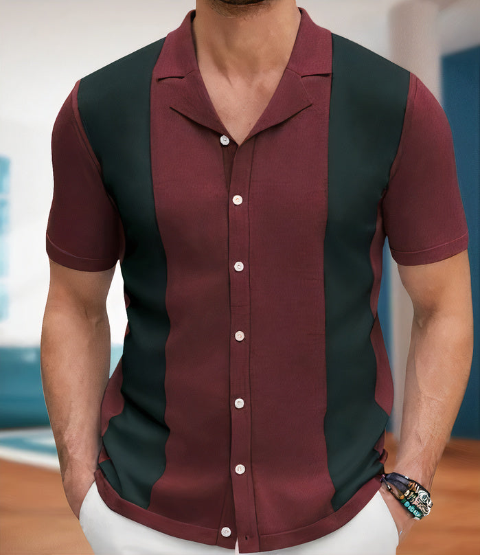 Ethan | Mens Knit Shirt | Short Sleeve Knit Top | Comfortable Knit Fabric 2