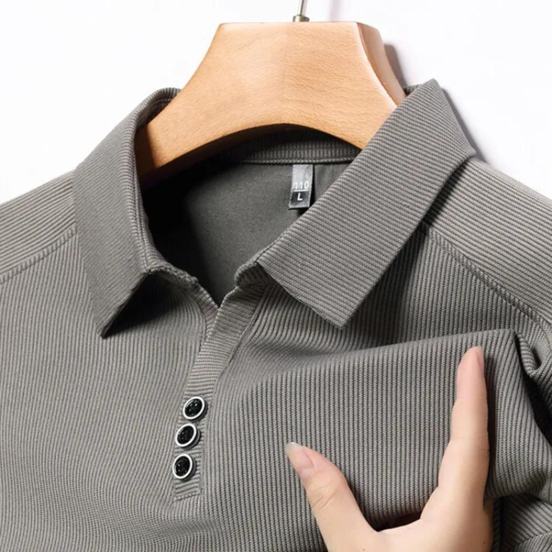 Ethan | Mens Polo Shirts | Long Sleeve Polo Shirts | Breathable Fabric 2