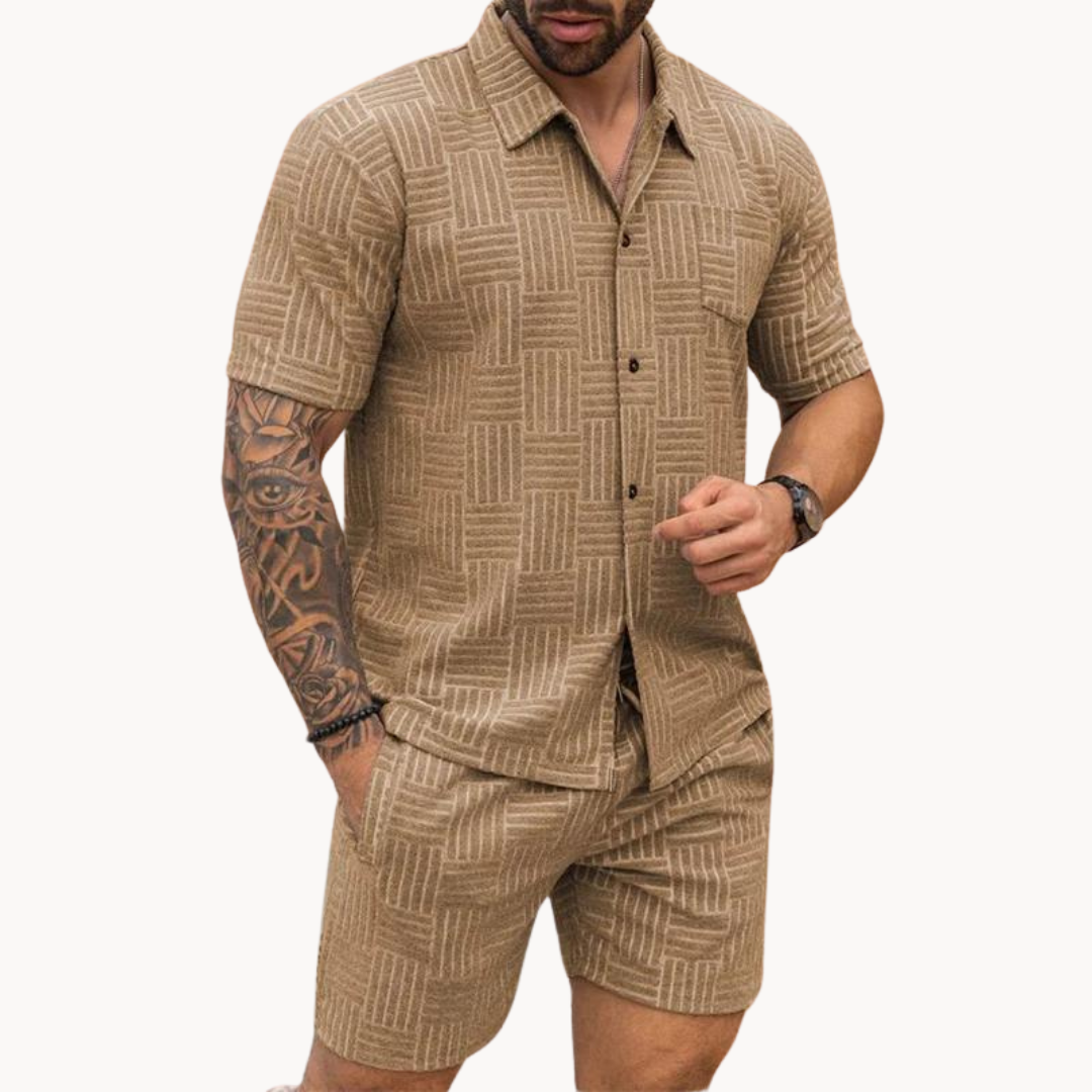 Ethan | Mens Shorts And T Shirt Set | Shirt And Short Set | T Shirt And Shorts Set Mens 3