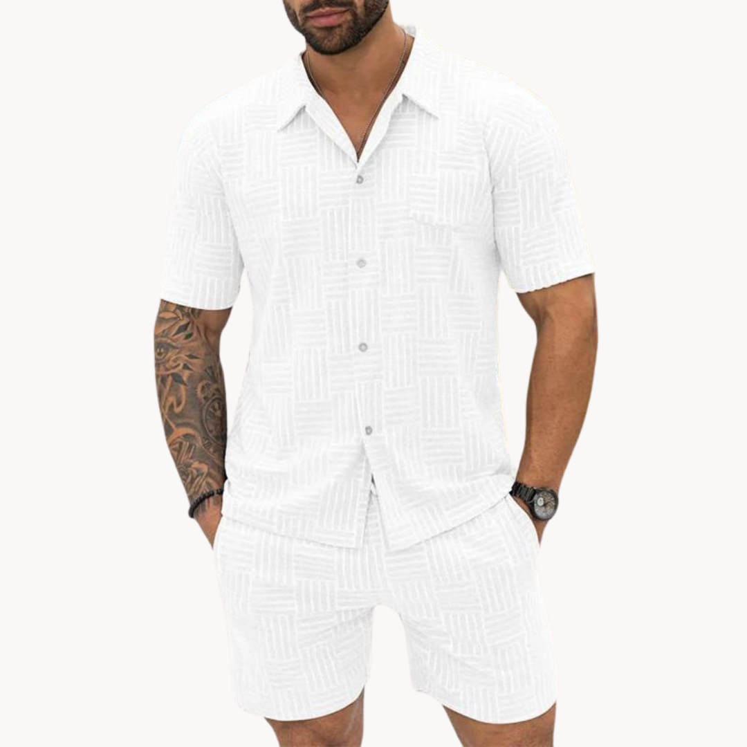 Ethan | Mens Shorts And T Shirt Set | Shirt And Short Set | T Shirt And Shorts Set Mens 5