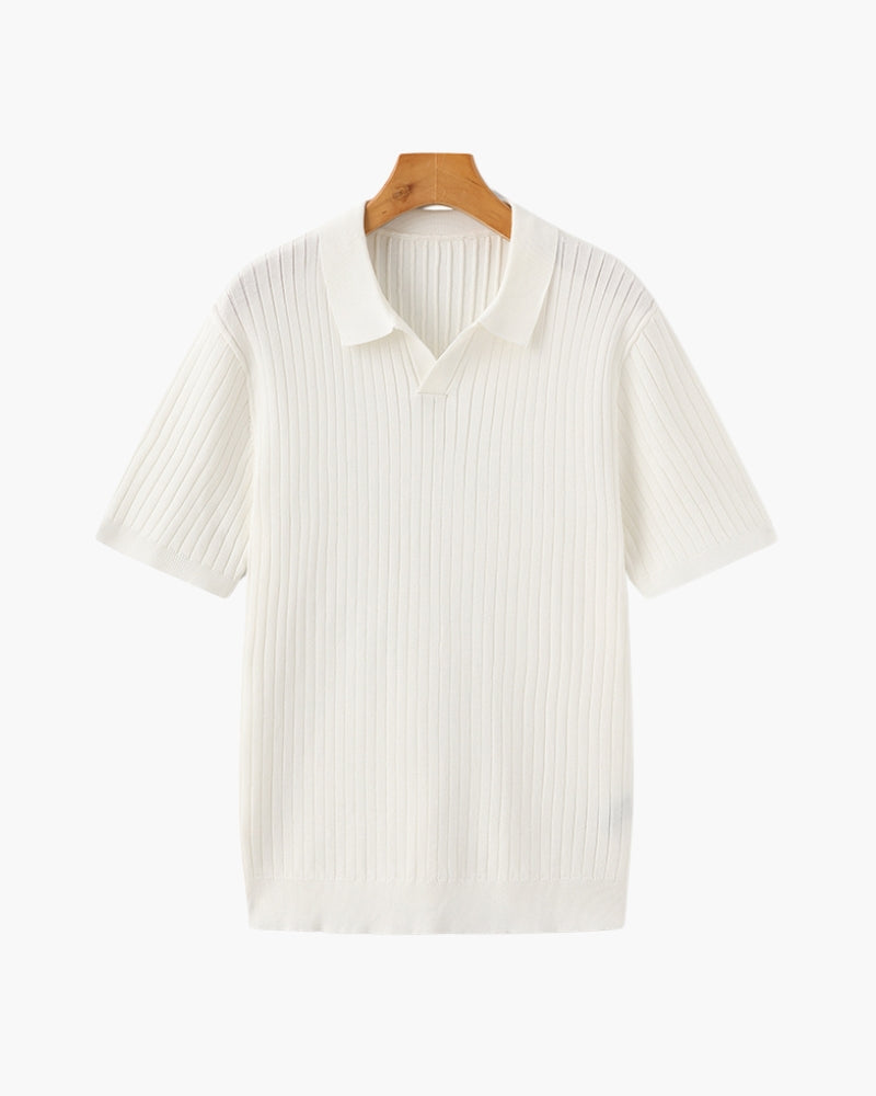 Ethan | Polo Shirt | Ribbed Texture | Shape Retention Fit 9
