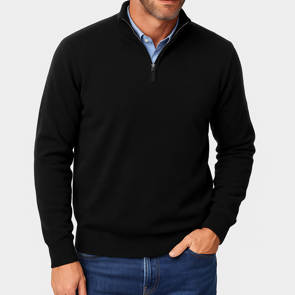 Ethan | Quarter Zip Sweater | Lightweight Knit | Slim Fit 0