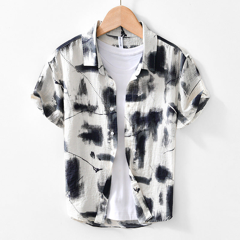 Ethan | Short Sleeve Shirt | Printed Design | Loose Fit 0