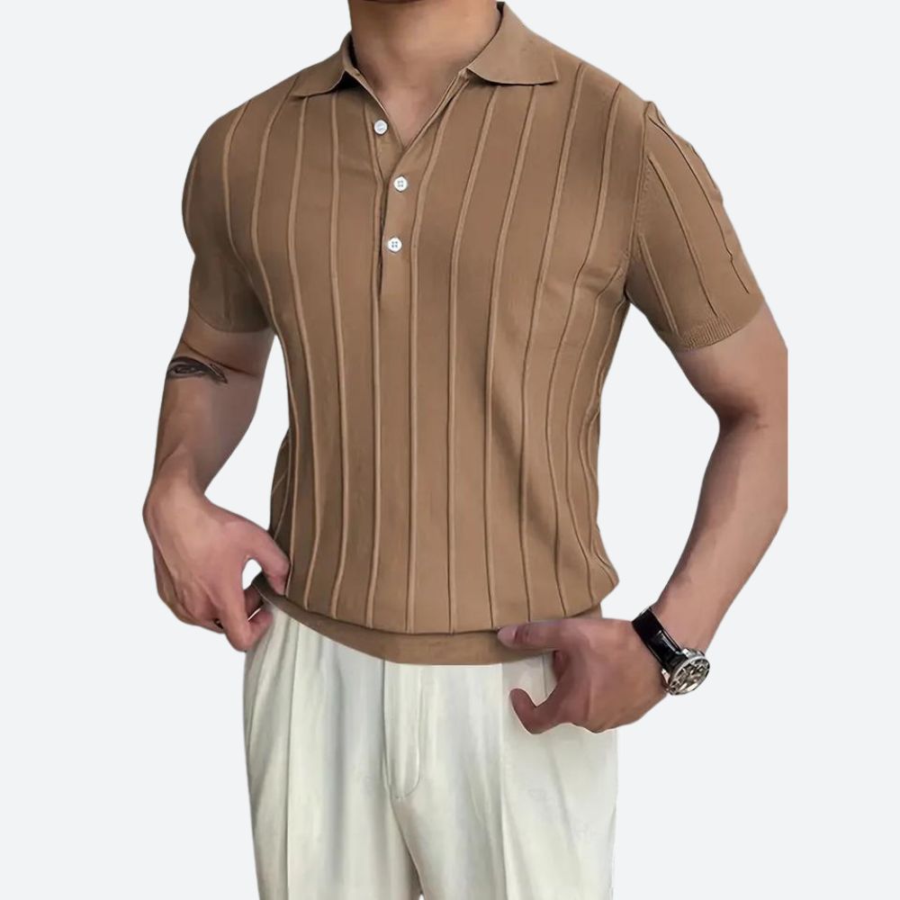 Ethan | Stretch Blend Polo Shirt | V Neck Design | Flexible Fit 0