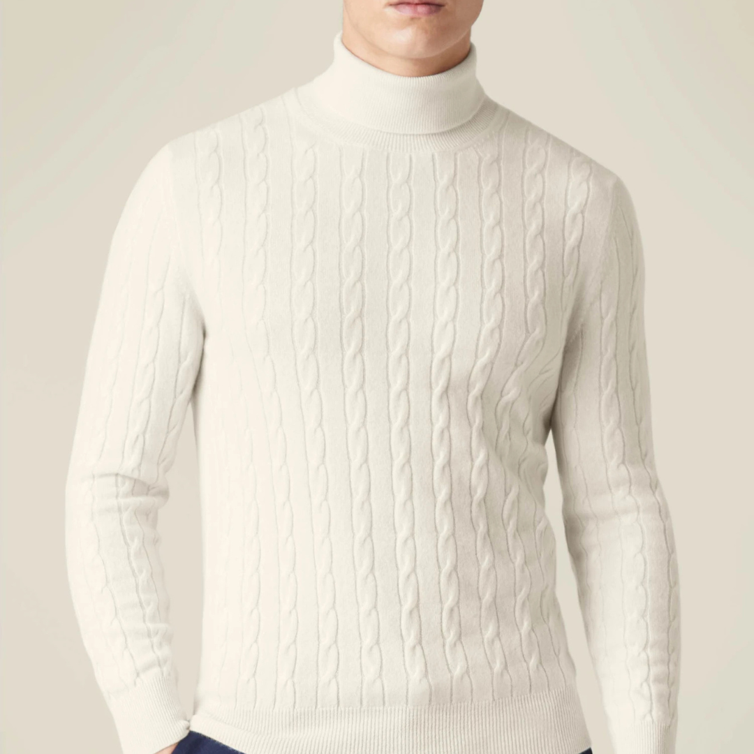 Ethan | Turtleneck Sweater | Cable Knit Design | Athletic Comfort 9