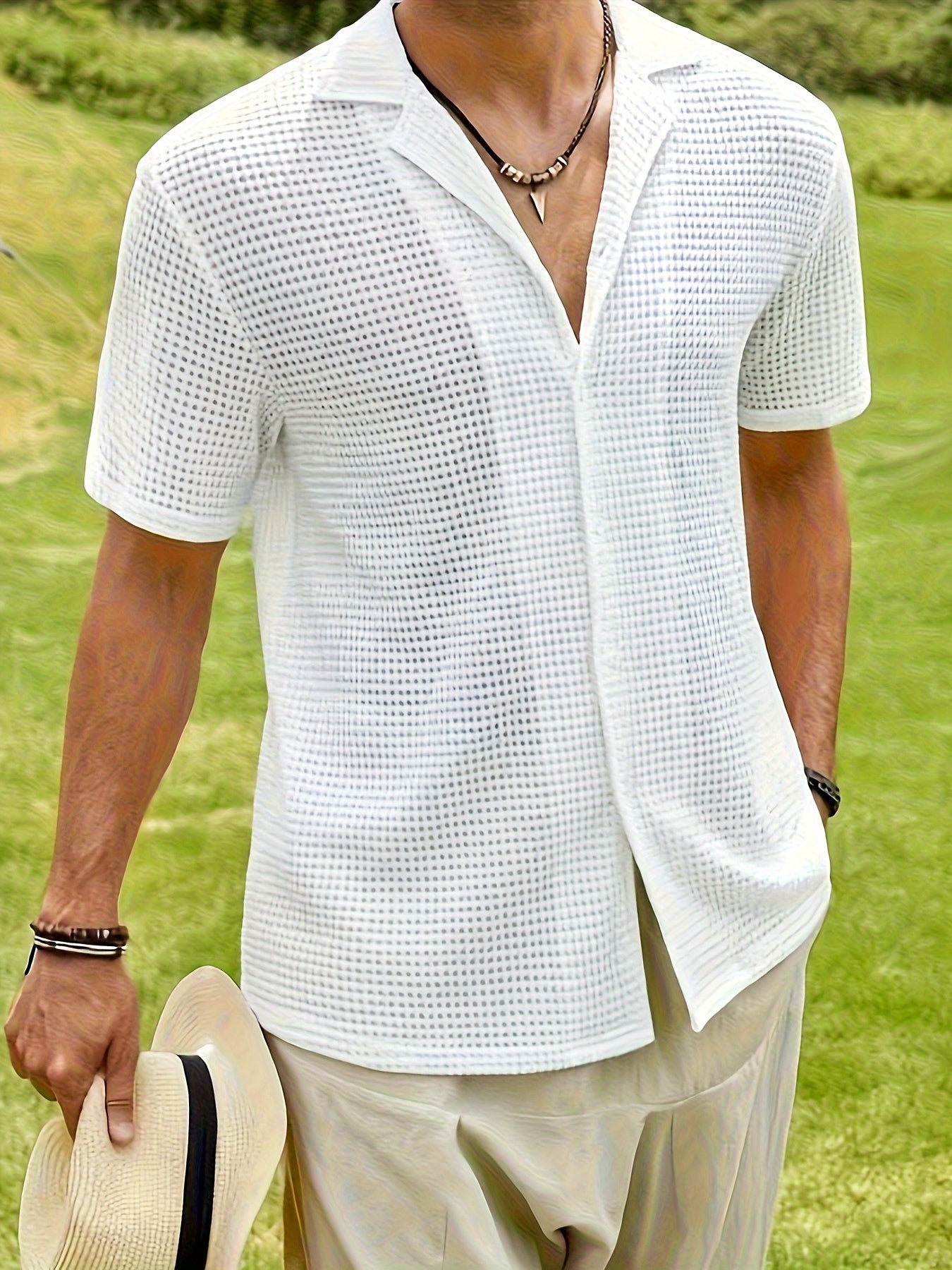 Ethan | Waffle Knit Shirt | Breathable Fabric | Shape Retention 2