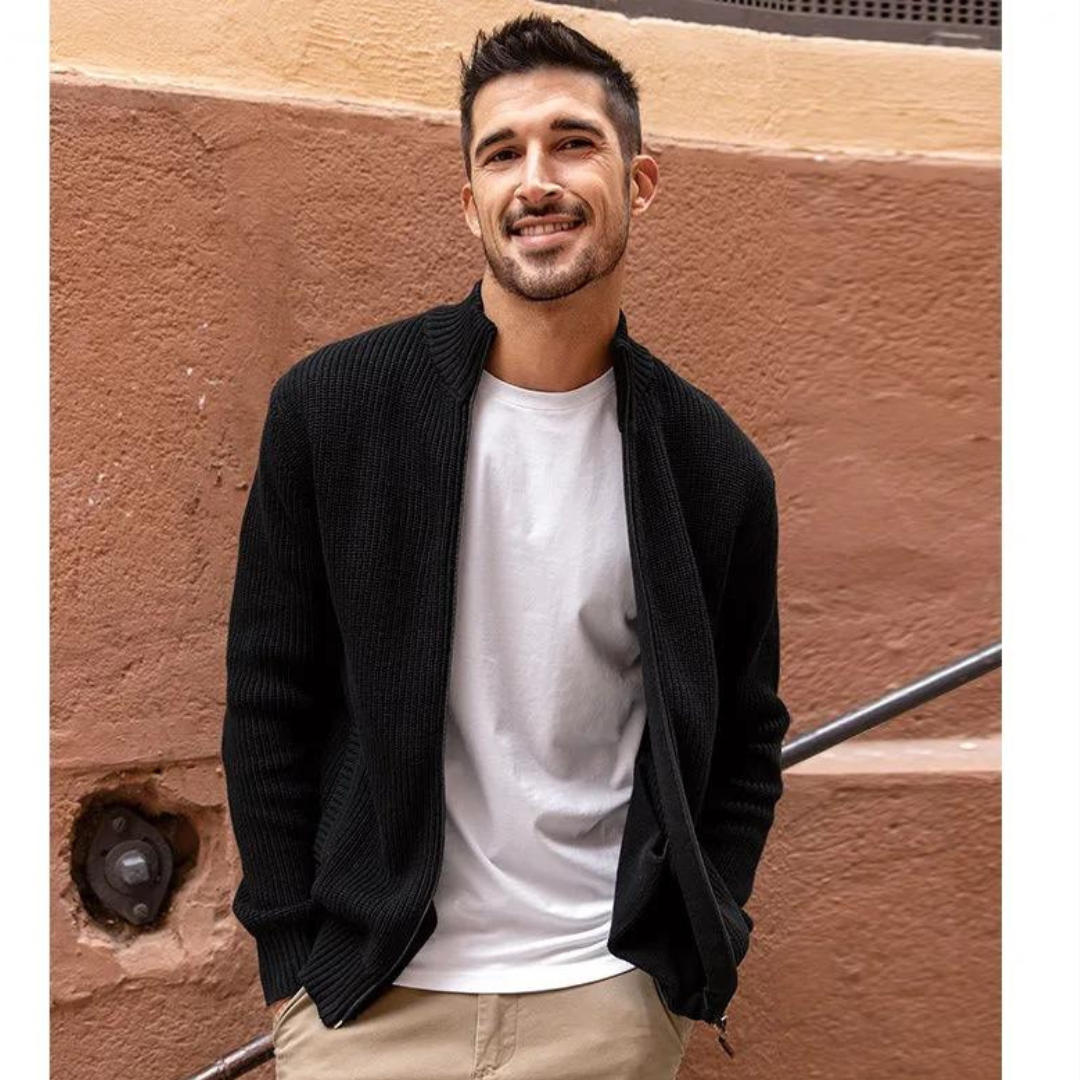 Ethan | Zip Neck Sweater | Ribbed Texture | Casual Wear 2