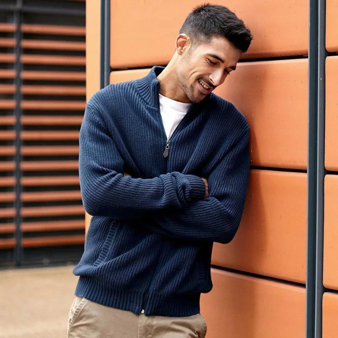 Ethan | Zip Neck Sweater | Ribbed Texture | Casual Wear 3