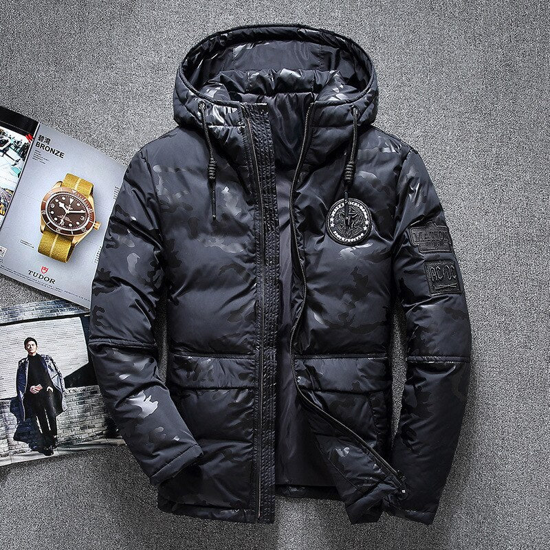 Ethan's Unique Camouflage Jacket | Men's Winter Coat | Men's Jacket | Men's Puffer Jacket 1