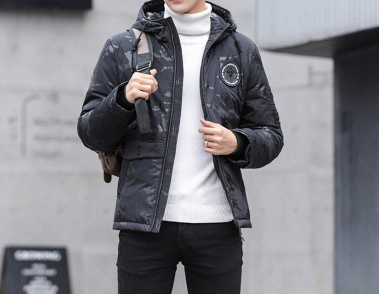 Ethan's Unique Camouflage Jacket | Men's Winter Coat | Men's Jacket | Men's Puffer Jacket 2