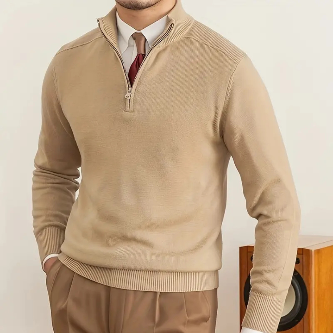 James | Cotton Sweater | Half-Zip Design | Luxury Comfort 0