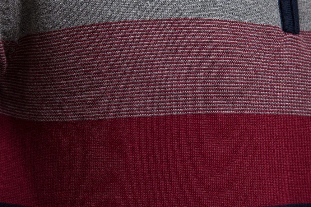 James | Quarter-Zip Sweater | Cotton Blend Sweater | Striped Sweater | Comfortable Sweater 7