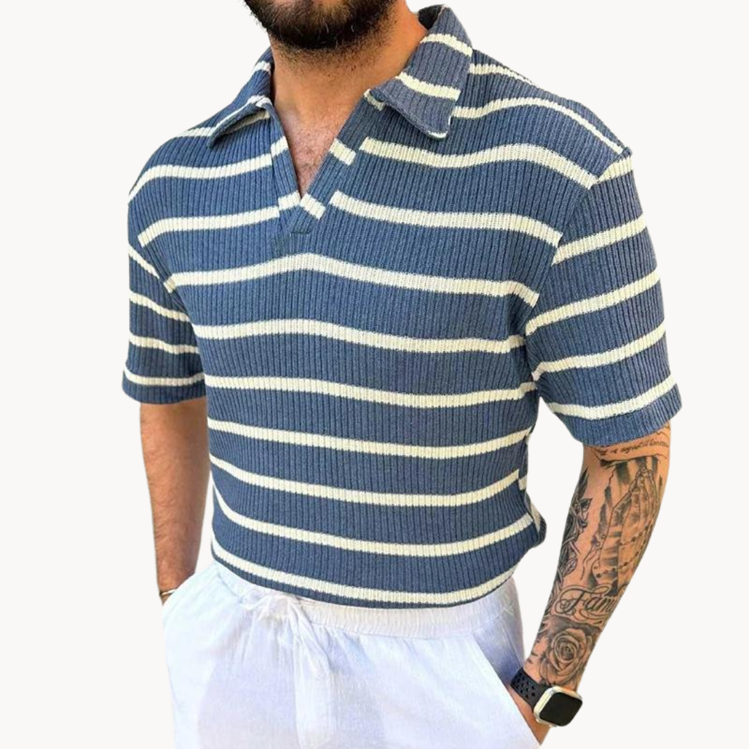 Johnny | Breathable Polo Shirt | Soft Blend Fit | Striped Design 2