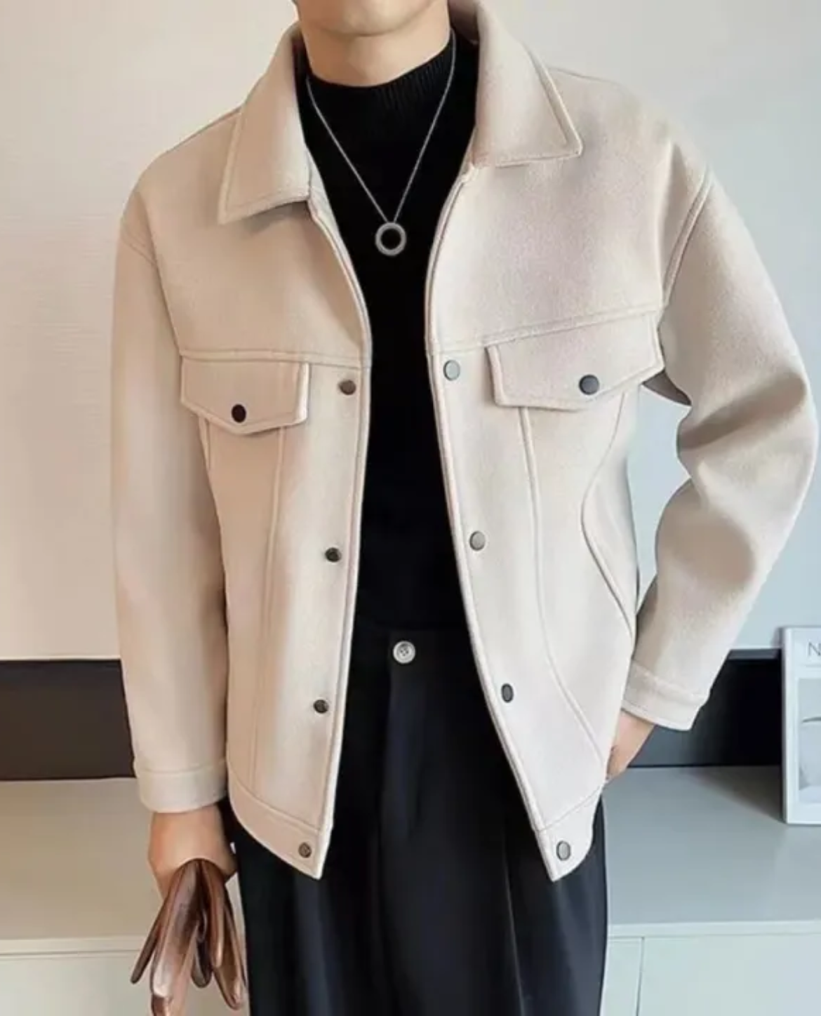 Liam's Essential Wool Overshirt | Mens Wool Overshirt | Woolen Over Shirt | Overshirt Wool 1