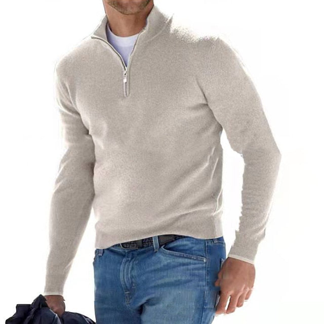 Luca | Men's Sweater | V-Neck Sweater | Faux Wool Sweater 1