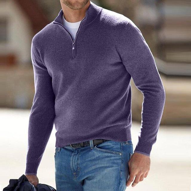 Luca | Men's Sweater | V-Neck Sweater | Faux Wool Sweater 6