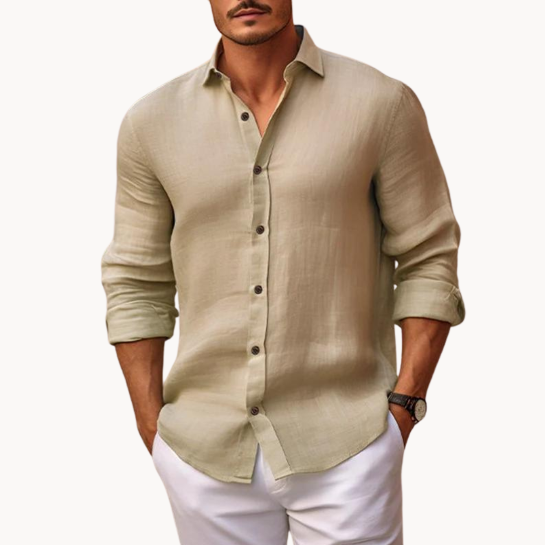 Marco | Breathable Shirt | Elegant Button-Front | Lightweight Cotton Blend 4