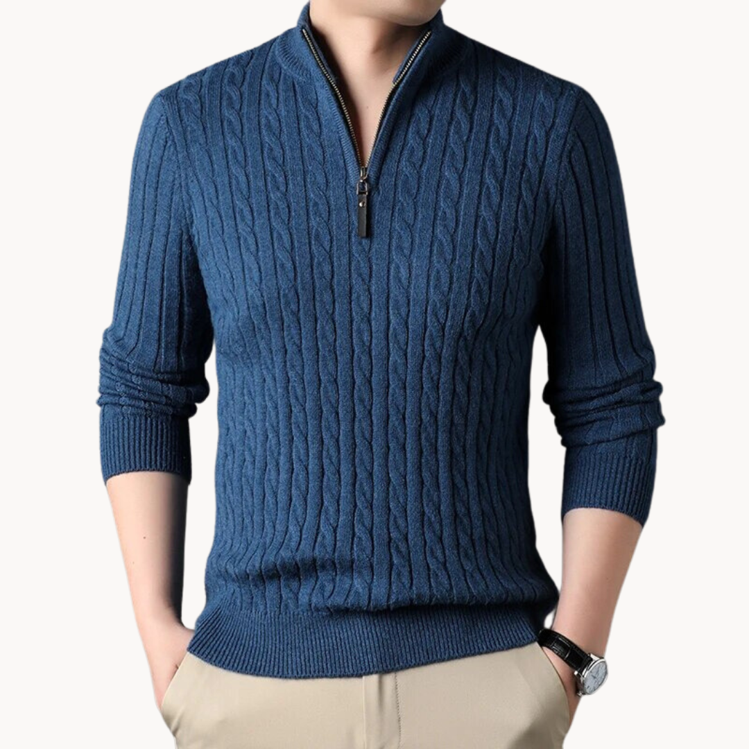 Max | Quarter Zip Pullover | Men's Wool Sweatshirt | Cozy Winter Wear 4