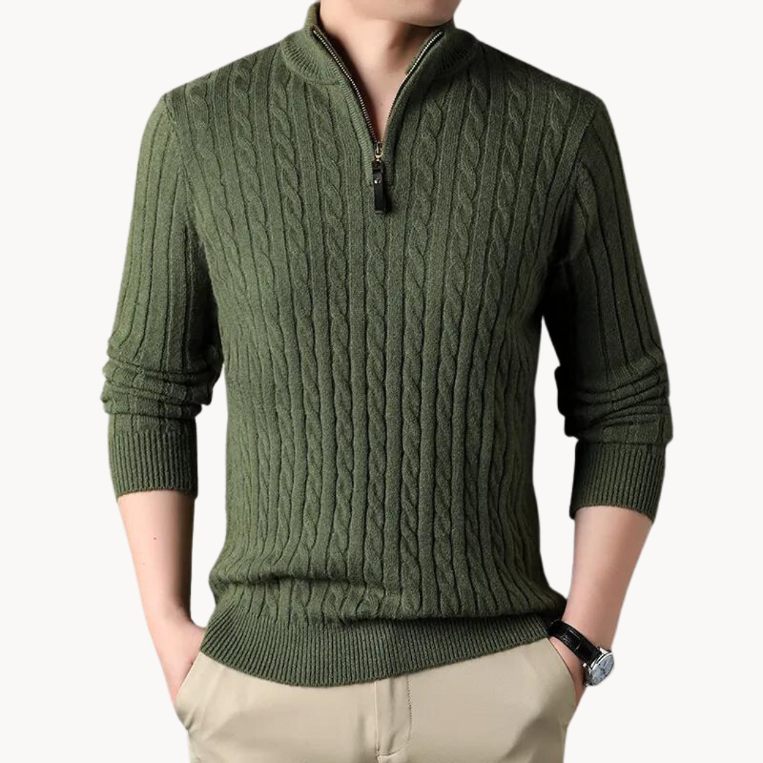 Max | Quarter Zip Pullover | Men's Wool Sweatshirt | Cozy Winter Wear 5