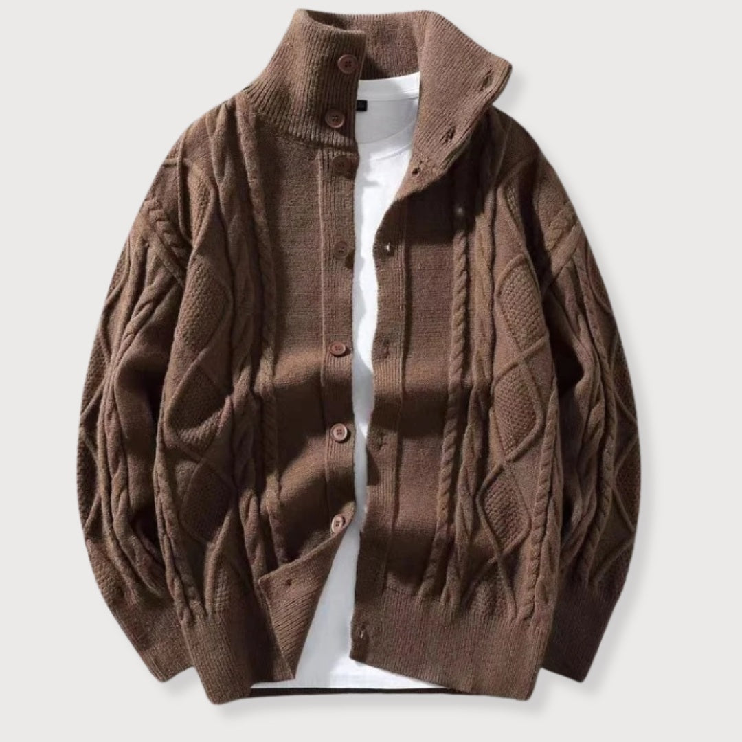 Maxwell | Men's Waistcoat | Waistcoat | Stylish Cable Knit Design 1